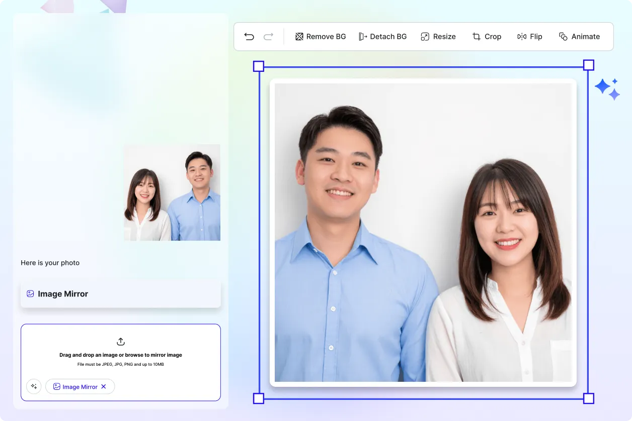 Free AI Photo Mirror Editor, Free Photo Mirror Maker Online